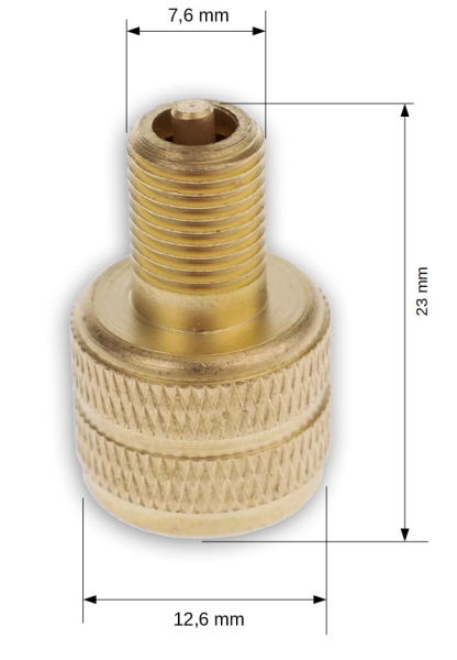 Ventiladapter von EM Ventil auf Auto 8mm Reduktion Nutzfahrzeug LKW Reifenventil